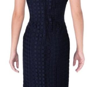 Ralph Lauren Geometric Square Lace Dress Navy Size 10